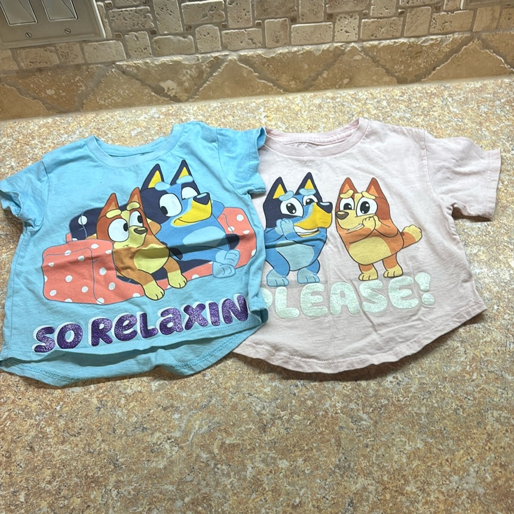 Sold—-Girls 3T Bluey shirts